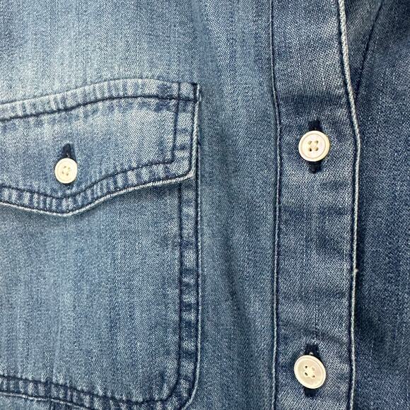 Talbots Blue Denim Button Down Shirt - Picture 3 of 6